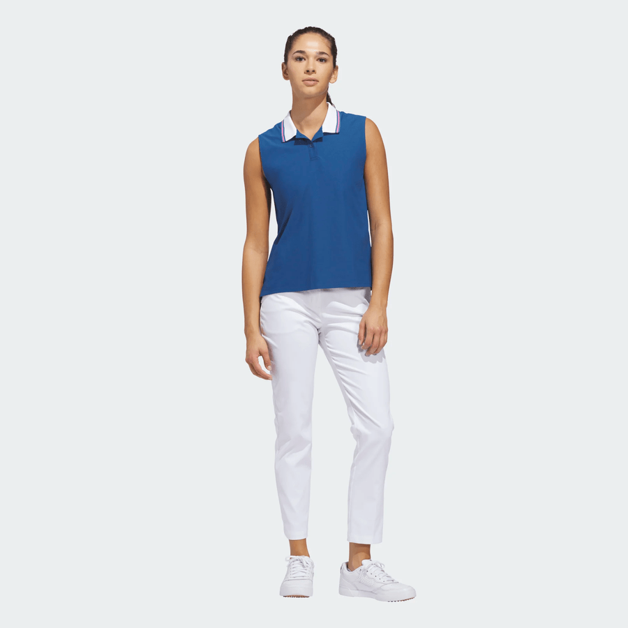Adidas Ladies Beyond The Course Twistknit Sleeveless Polo Shirt