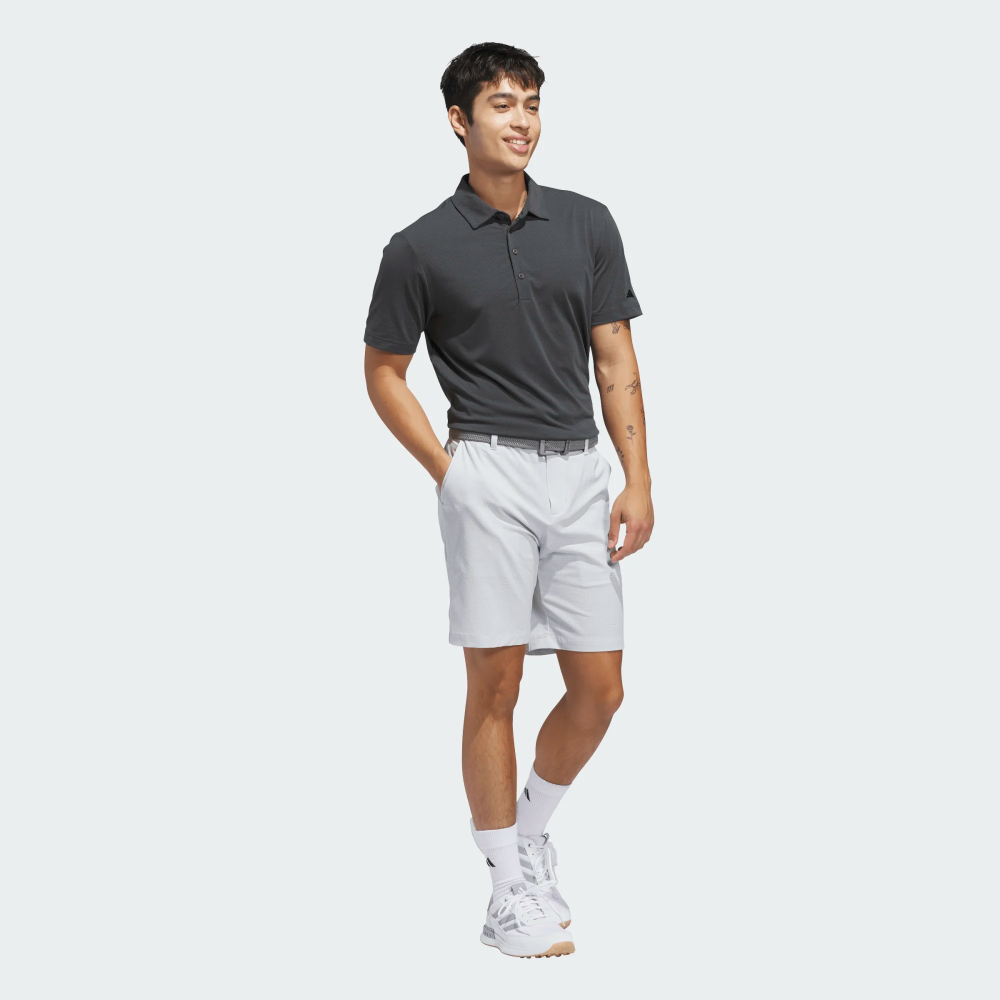 Adidas Ultimate365+ Go-To Print Polo Shirt - Black
