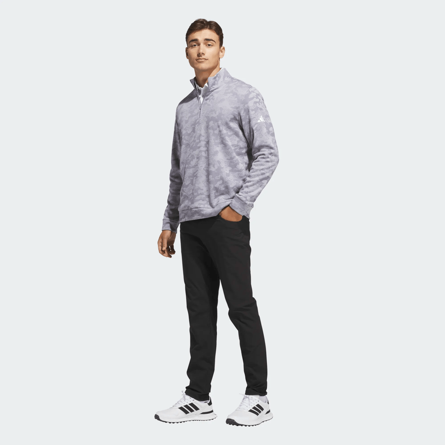 Adidas Ultimate365 Durable Water Repellant Quarter-Zip Sweatshirt - Grey