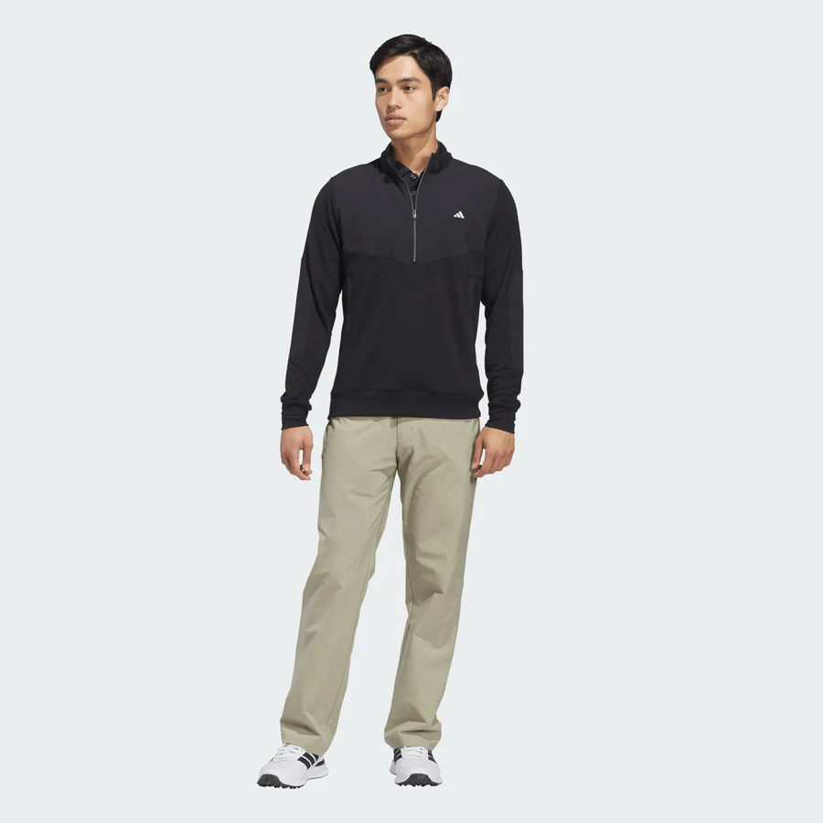 Adidas Ultimate365+ Course Control Hybrid Quarter-Zip Sweatshirt - Black
