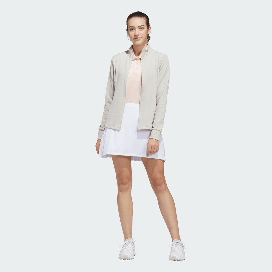 Adidas Ladies Textured Golf Jacket - Beige