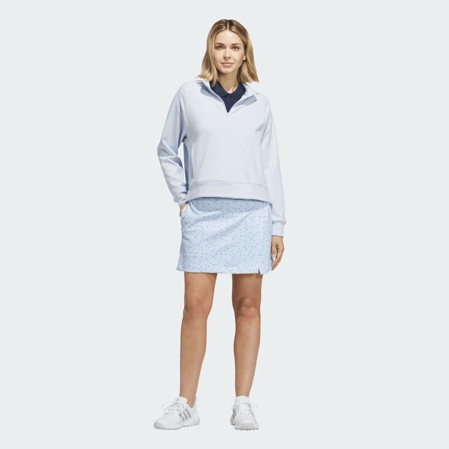Adidas Ladies Ultimate365+ Climawarm Loose Quarter-zip Hoodie - Blue