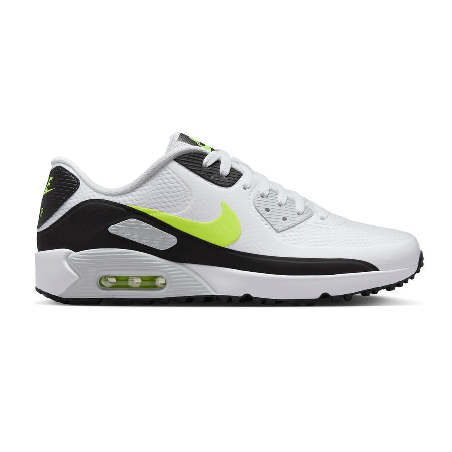 Nike Air Max 90 G Spikeless Golf Shoes - White/Lime