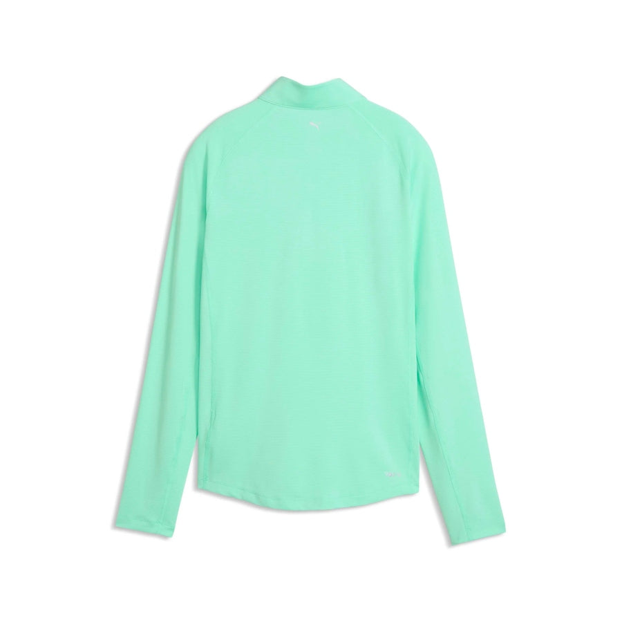 Puma Ladies YOU-V Solid 1/4 Zip Golf Pullover - Mint