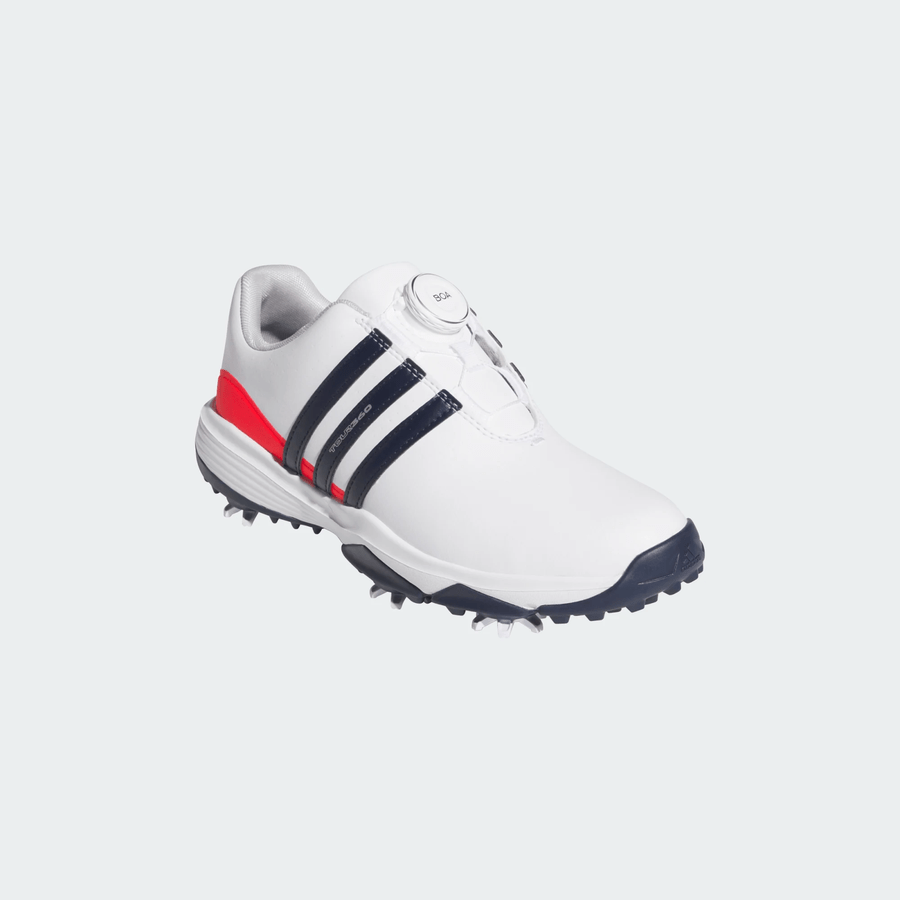 Adidas Junior Tour360 24 BOA Chaussures de golf - blanc/rouge