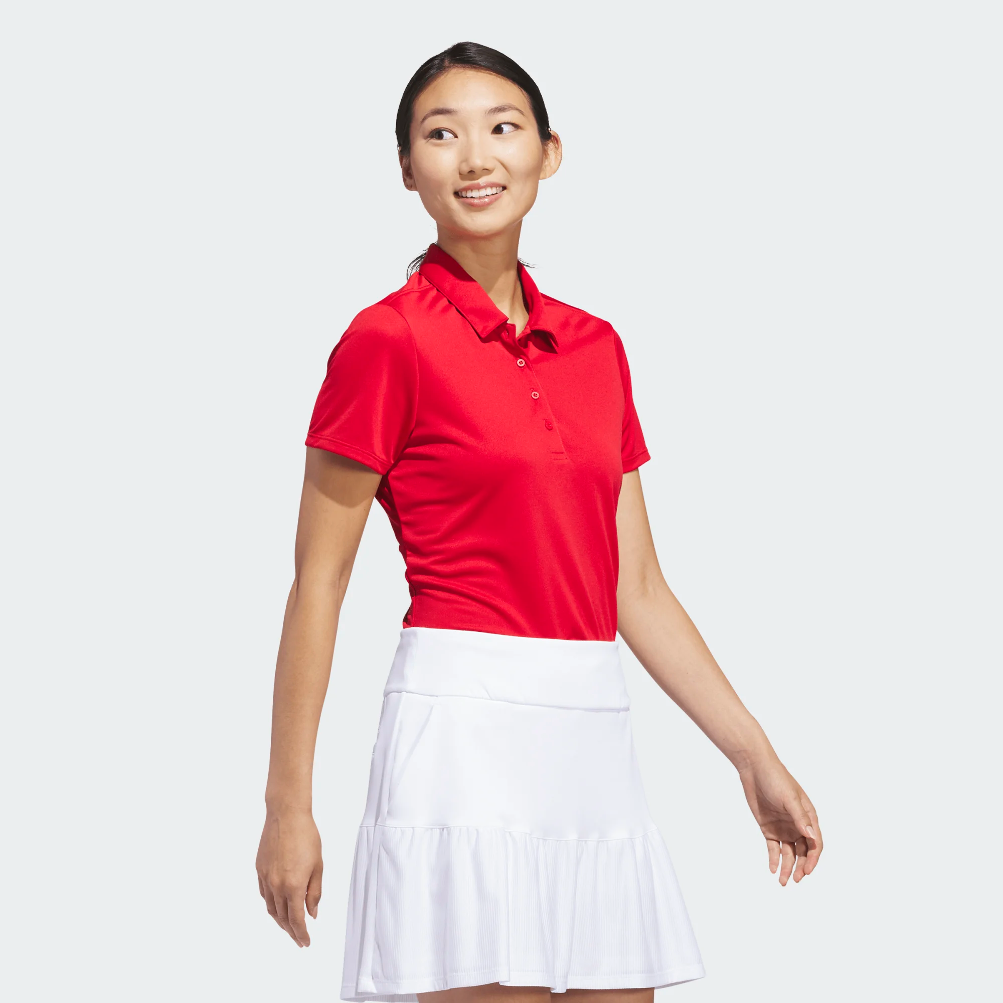 Adidas Ladies Solid Performance Short Sleeve Golf Polo