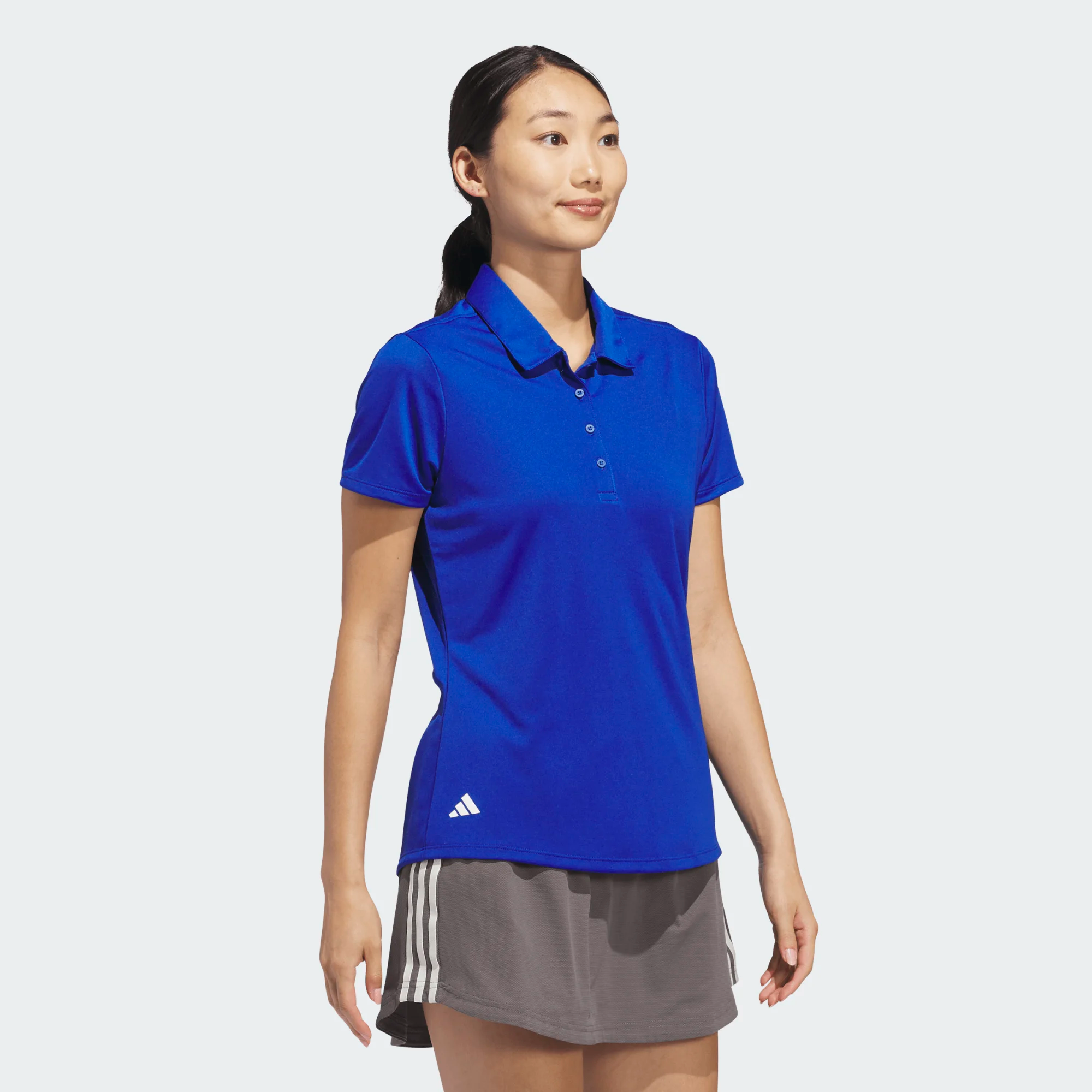 Adidas Ladies Solid Performance Short Sleeve Golf Polo