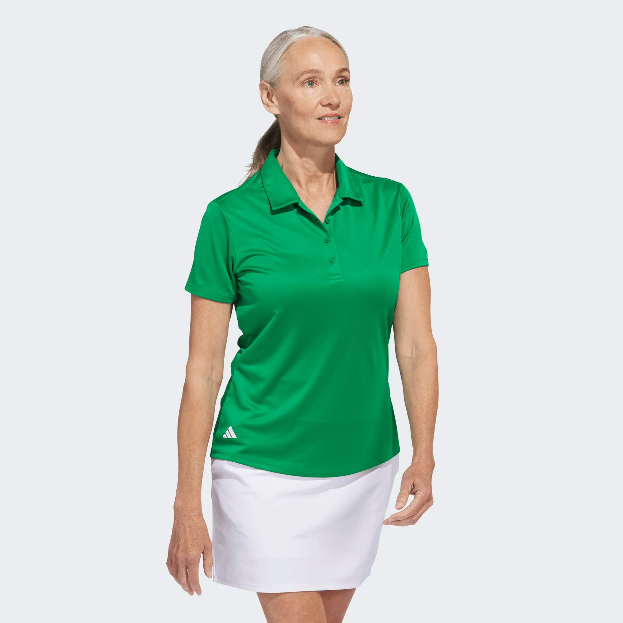 Adidas Ladies Solid Performance Short Sleeve Golf Polo