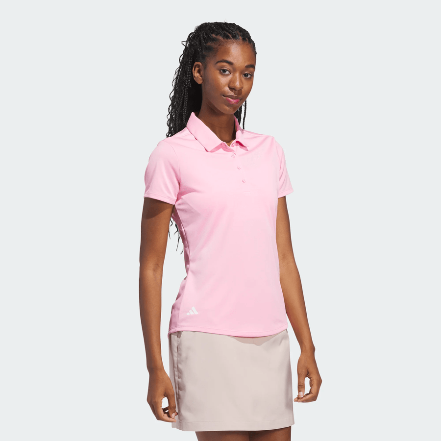 Polo de golf Adidas pour femme, uni, manches courtes, performance