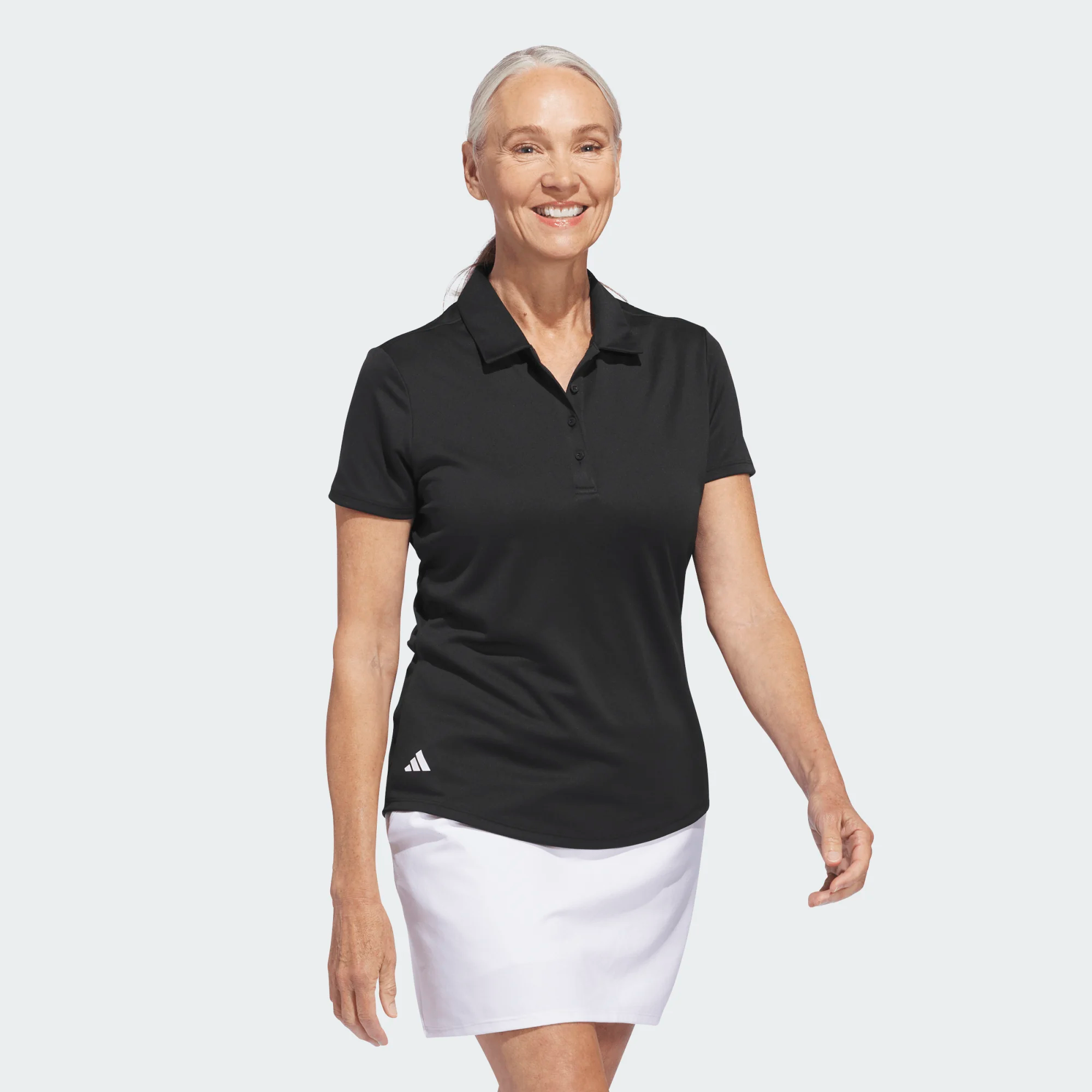 Adidas Ladies Solid Performance Short Sleeve Golf Polo