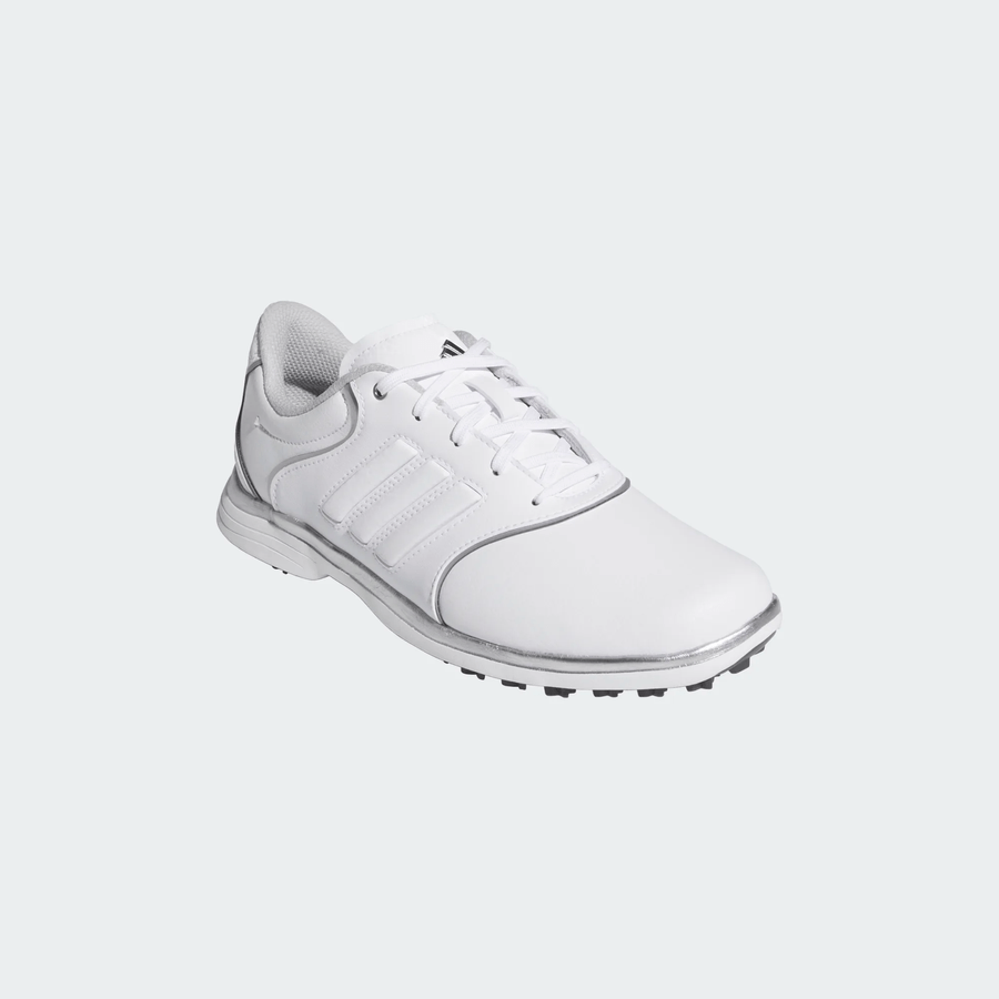 Adidas Ladies Alphaflex Zoysia Spikeless Golf Shoes - White/Silver