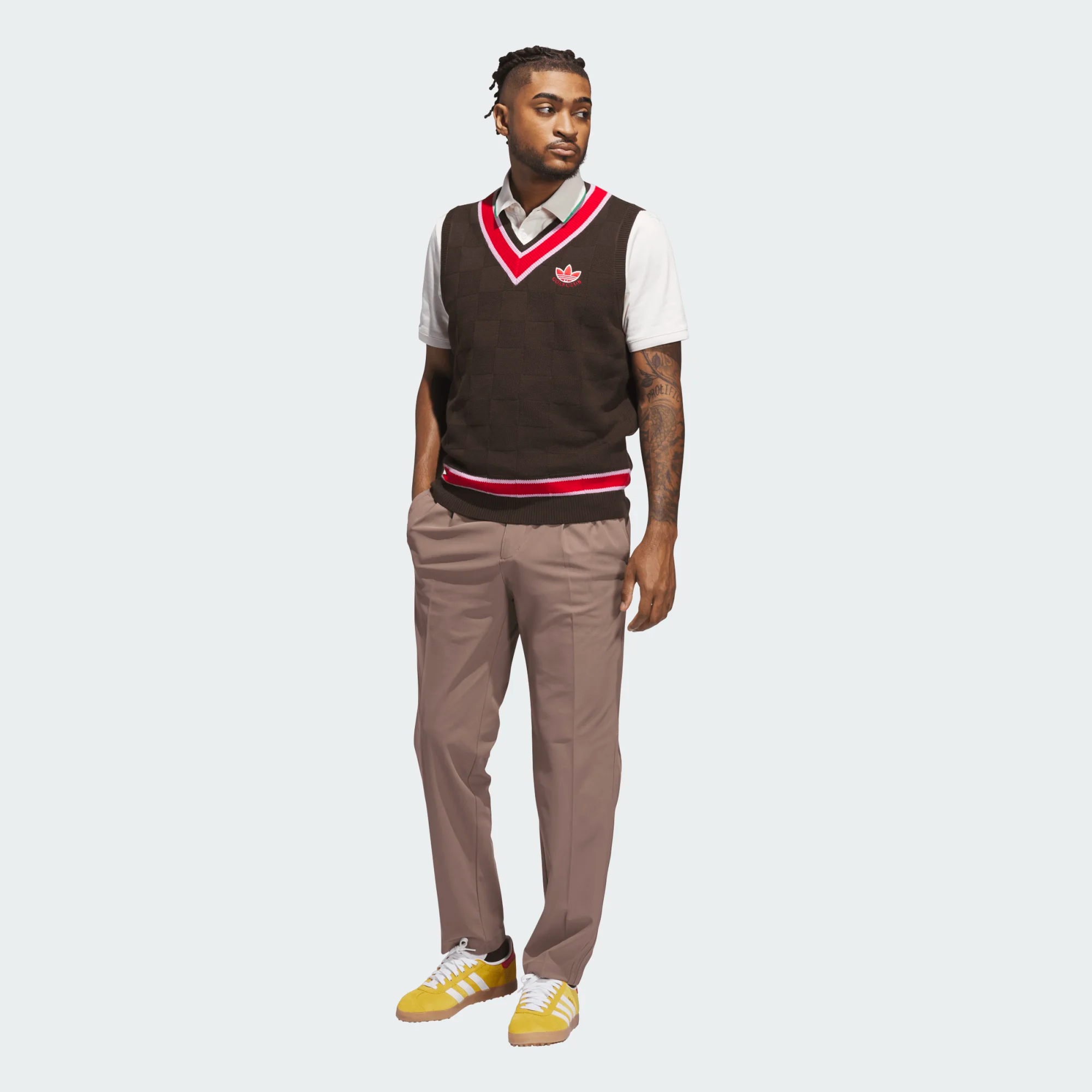 Adidas Original Knit Vest - Brown