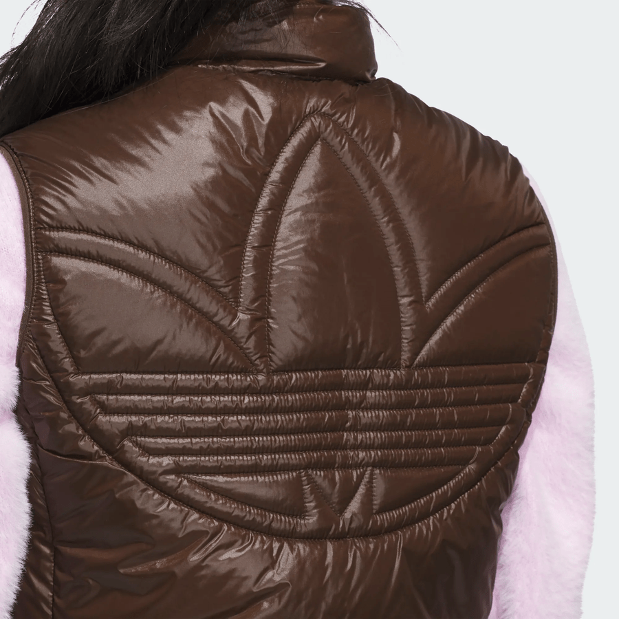 Adidas Ladies Originals Down Vest - Brown