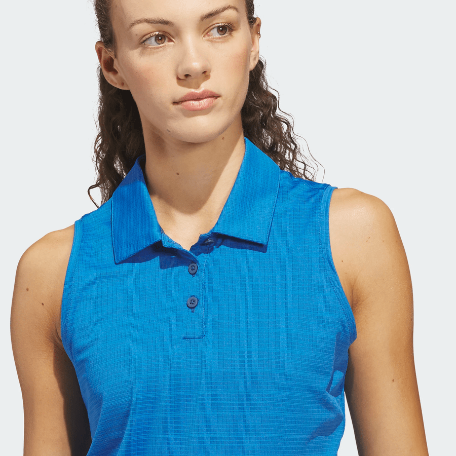 Adidas Ladies Ultimate365 Jacquard Sleeveless Polo Shirt