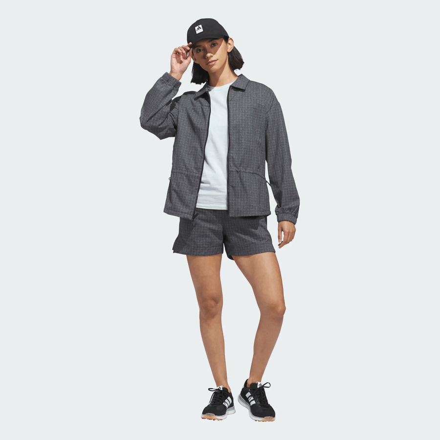 Adidas Ladies Ultimate365+ Peplum Grid Jacket - Black