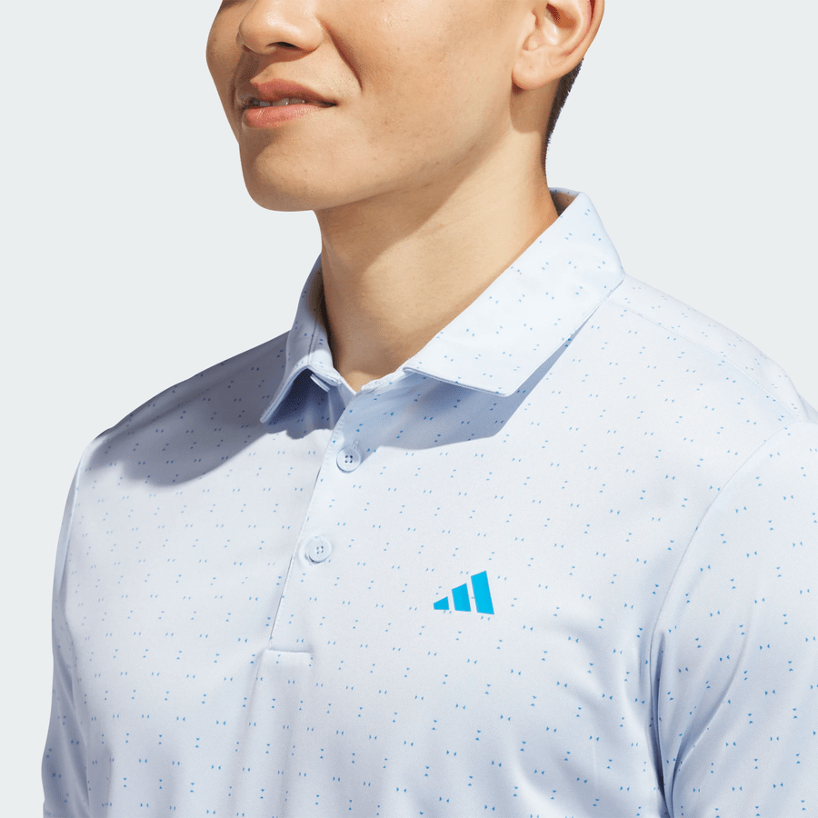 Adidas Performance Textured Print Polo Shirt