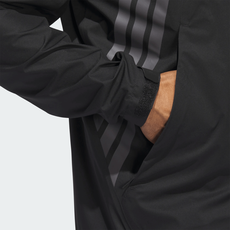 Adidas Climaproof+ Full-Zip Golf Rain Jacket - Black