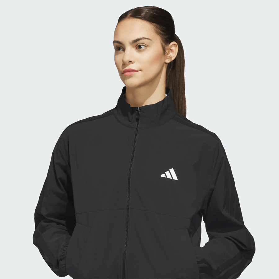 Adidas Ladies Beyond the Course Textured Golf Jacket - Black