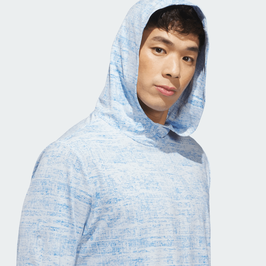 Adidas Performance Printed Lightweight Hoodie - Blue
