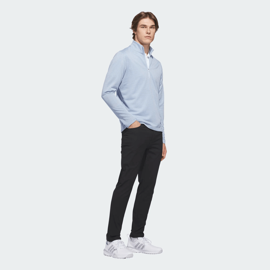 Adidas Performance Printed Quarter-Zip Pullover - Blue