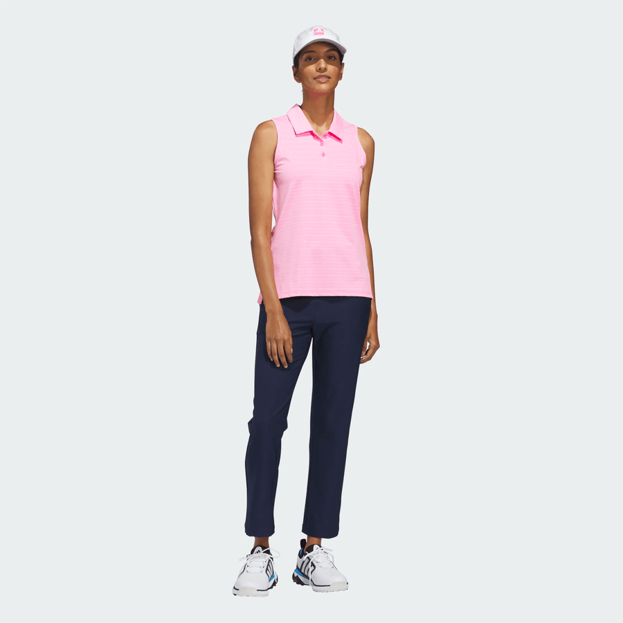 Adidas Ladies Ultimate365 Jacquard Sleeveless Polo Shirt