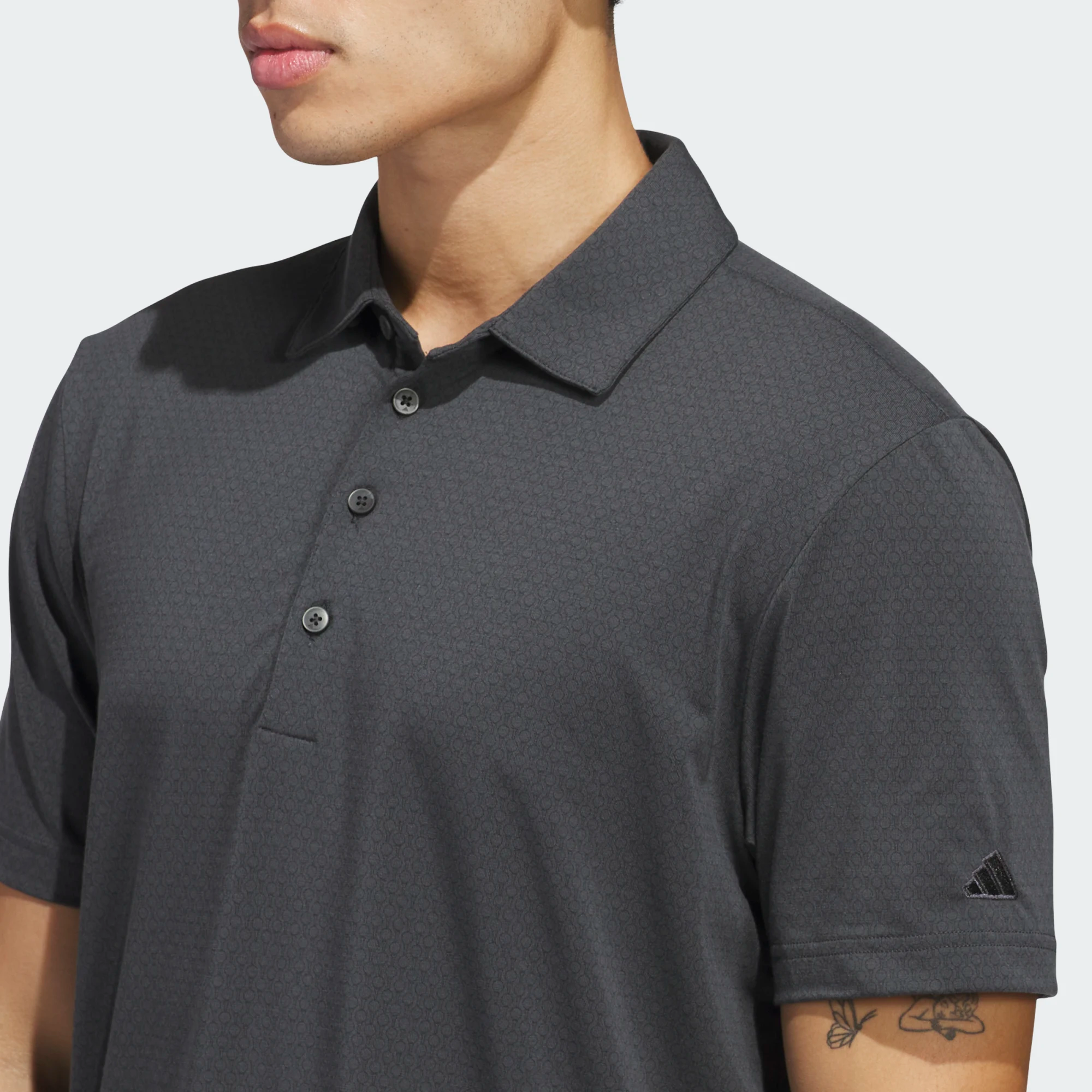 Adidas Ultimate365+ Go-To Print Polo Shirt - Black