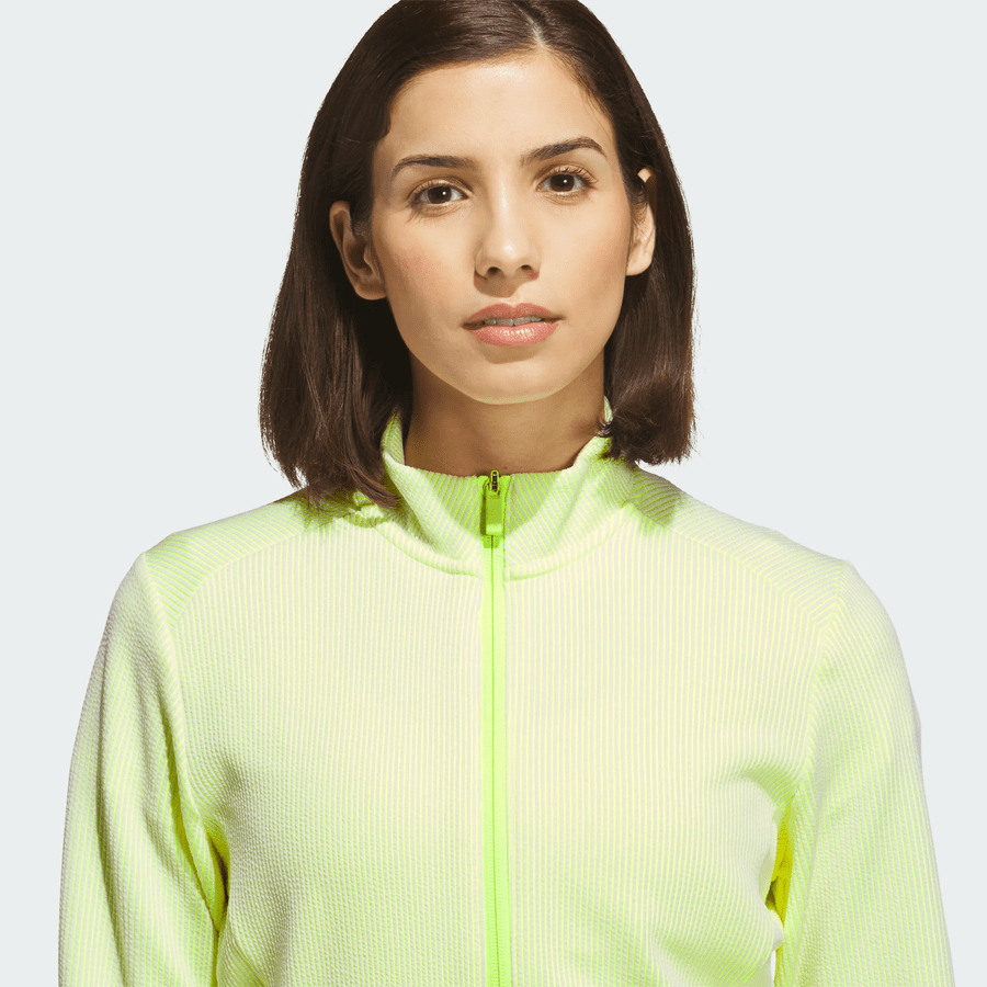 Adidas Ladies Performance Texture Full Zip Jacket - Green