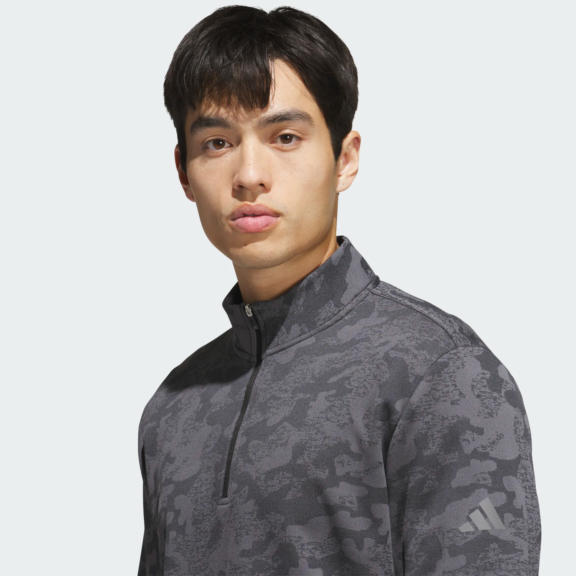 Adidas Ultimate365 Durable Water Repellant Quarter-Zip Sweatshirt - Black/Grey