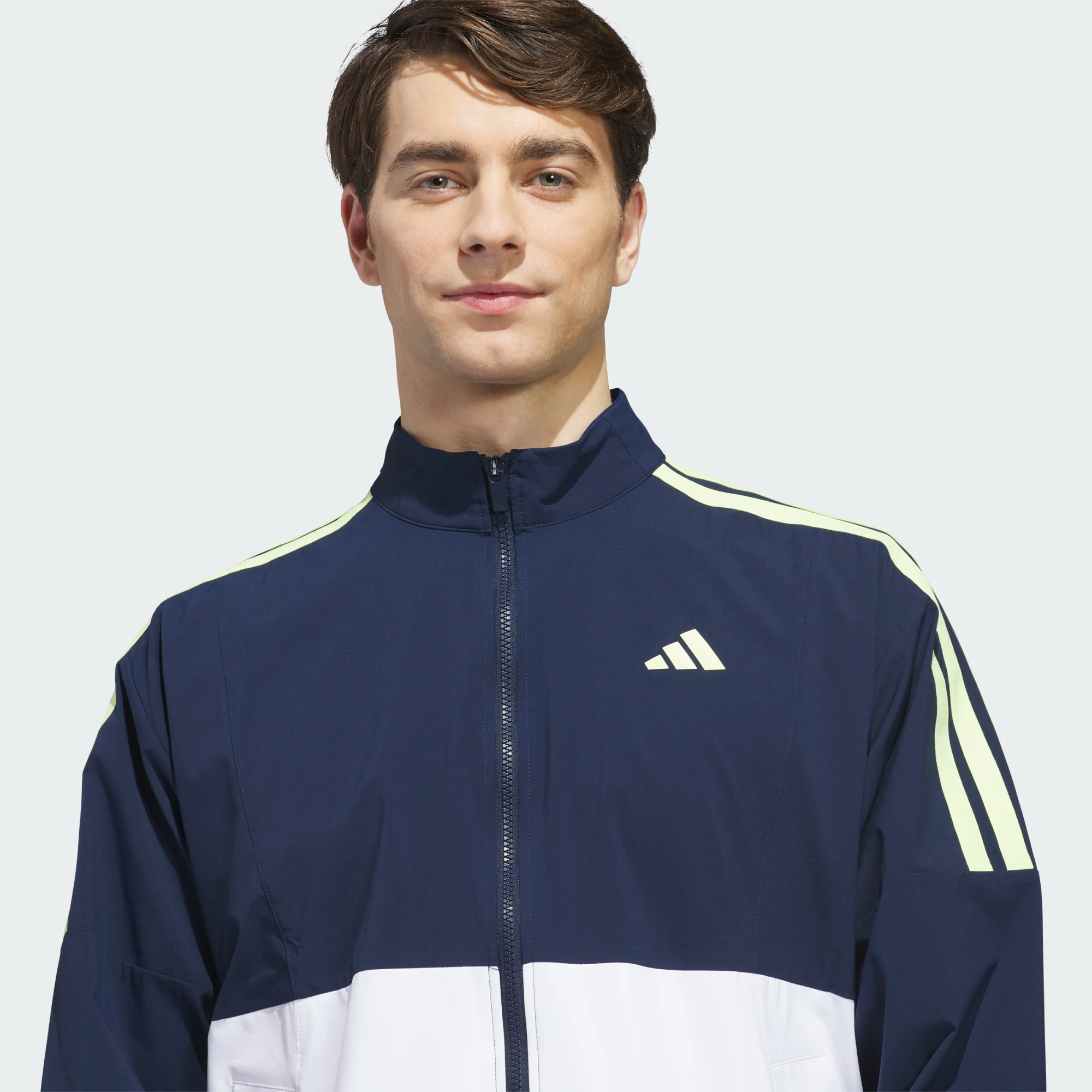 Adidas Beyond Twistweave Full-Zip Windbreaker - White/Navy