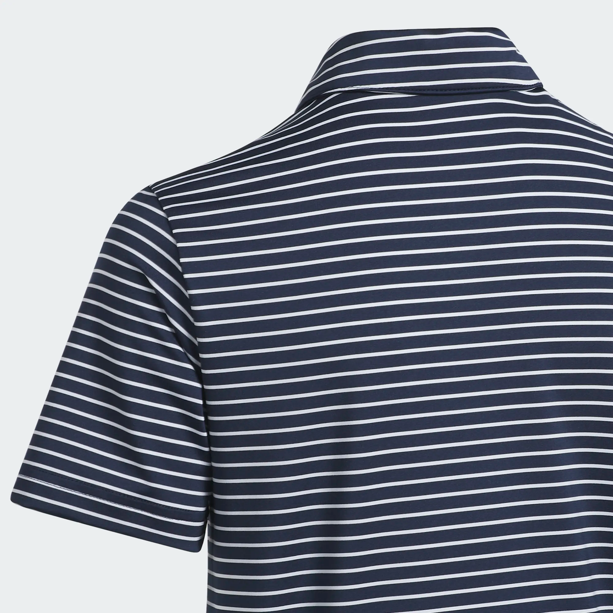 Adidas Polo rayé Climacool pour garçon - bleu marine