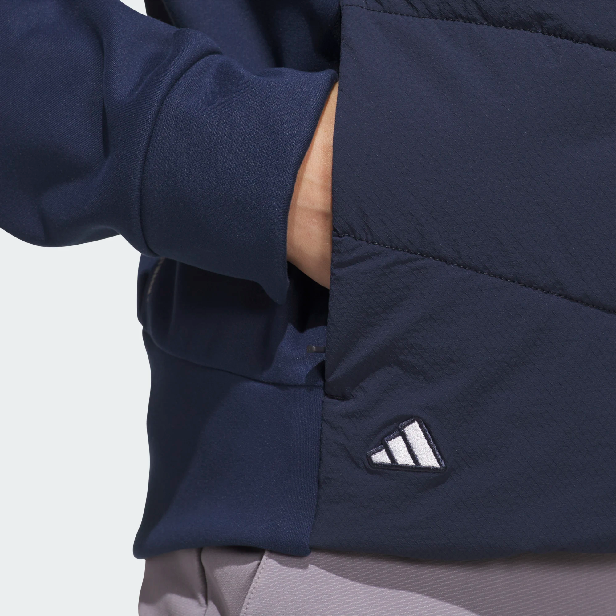 Adidas Ladies Ultimate365+ Course Control Quilted Hooded Jacket - Navy