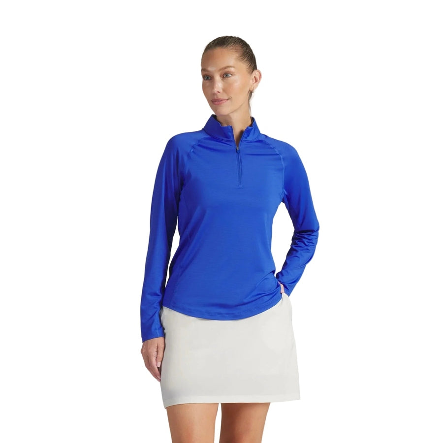 Puma Ladies YOU-V Solid 1/4 Zip Golf Pullover - Blue