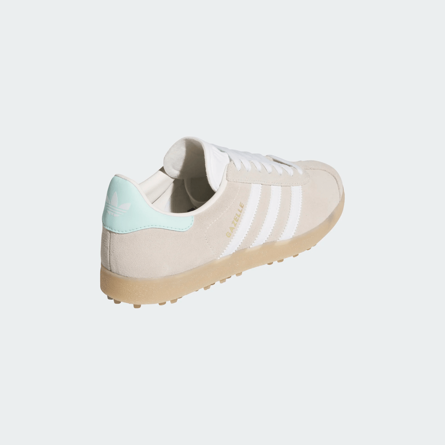 Adidas Ladies Gazelle Spikeless Golf Shoes - Beige/Mint