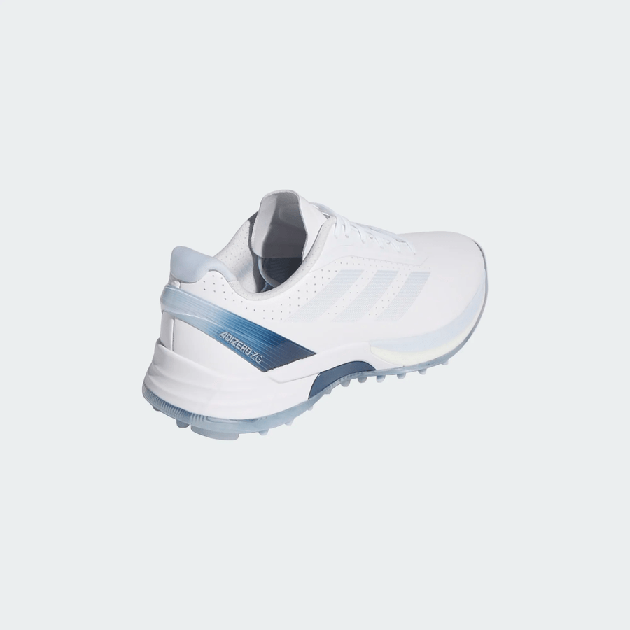 Adidas Ladies Adizero ZG Spikeless Golf Shoes - White/Blue