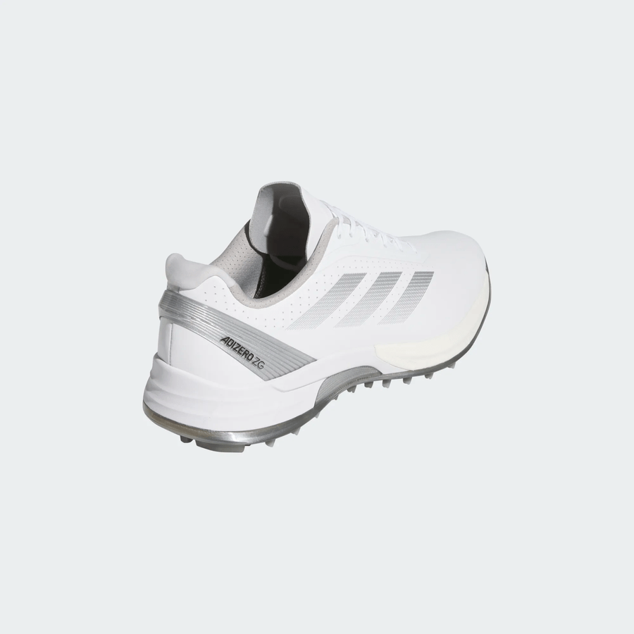 Adidas Adizero ZG Spikeless Golf Shoes - White/Silver