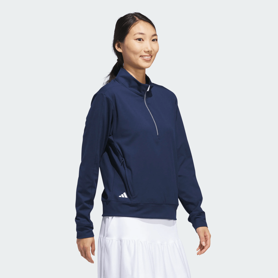 Adidas Ladies Ultimate365 Quarter-Zip Jacket - Navy