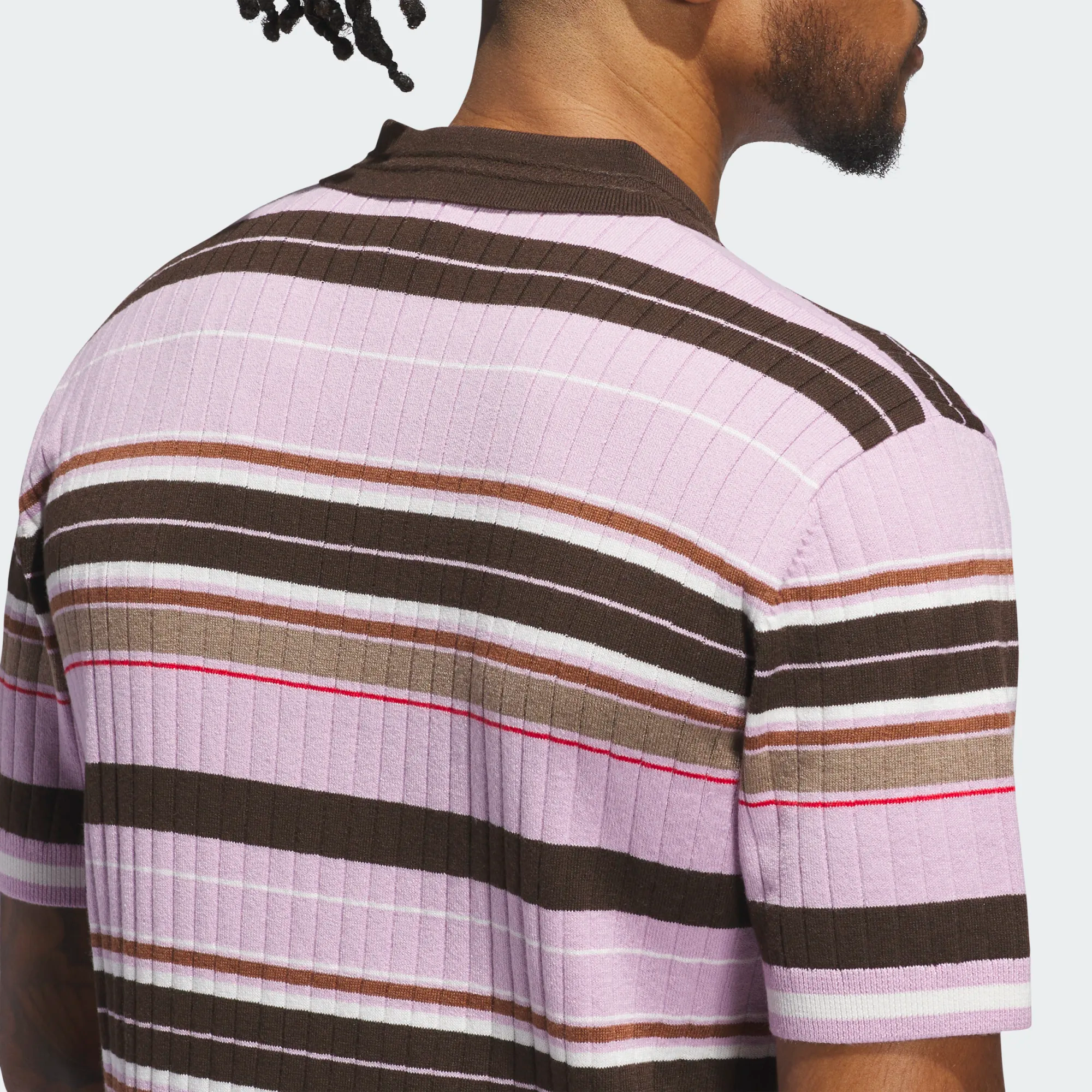 Adidas Originals Knit Polo - Pink/Brown