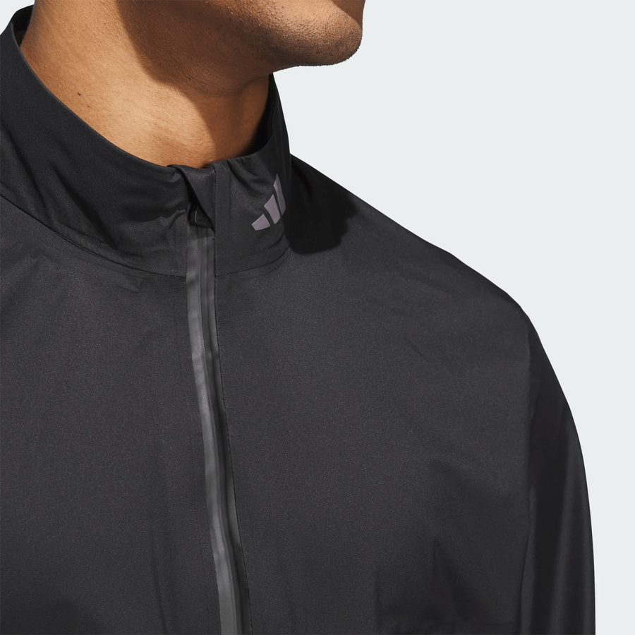Adidas Climaproof+ Full-Zip Golf Rain Jacket - Black