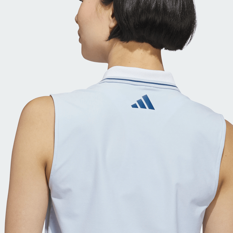 Adidas Ladies Beyond The Course Twistknit Sleeveless Polo Shirt