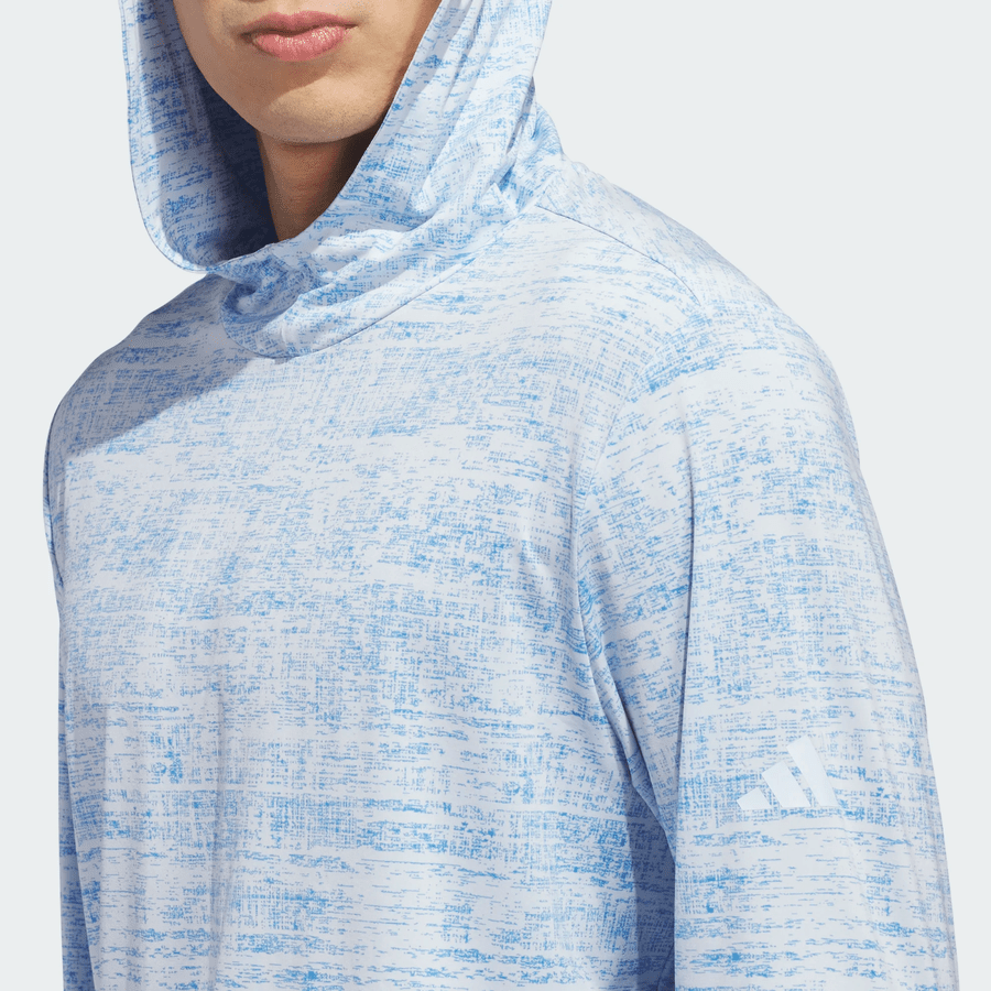 Adidas Performance Printed Lightweight Hoodie - Blue