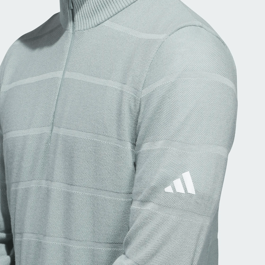 Adidas Ultimate365 Tour Wind Knit à quart de zip - Vert