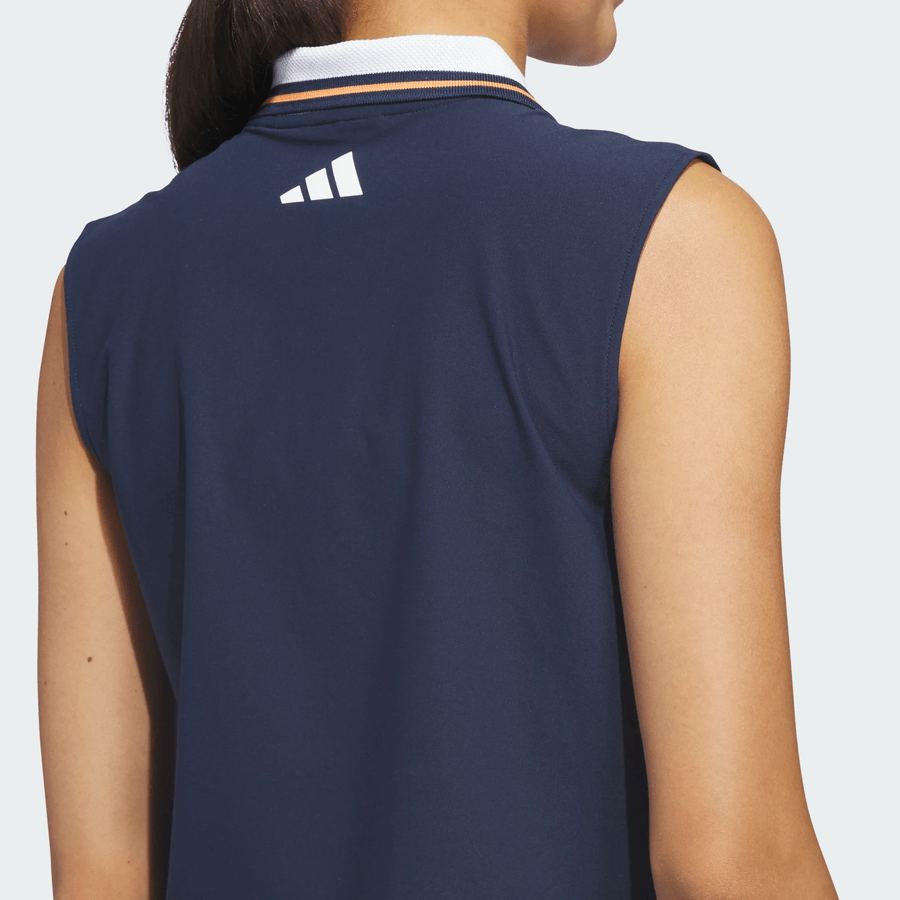 Adidas Ladies Beyond The Course Twistknit Sleeveless Polo Shirt