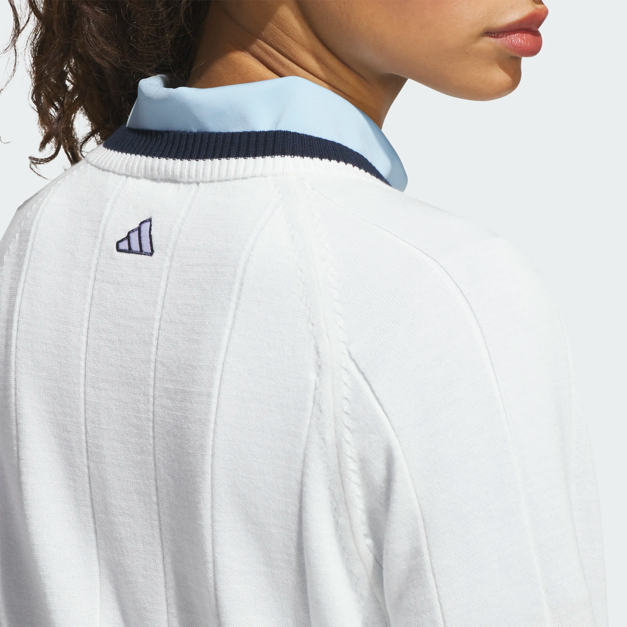 Adidas Ladies Ultimate365+ Knit Crew Sweater - White