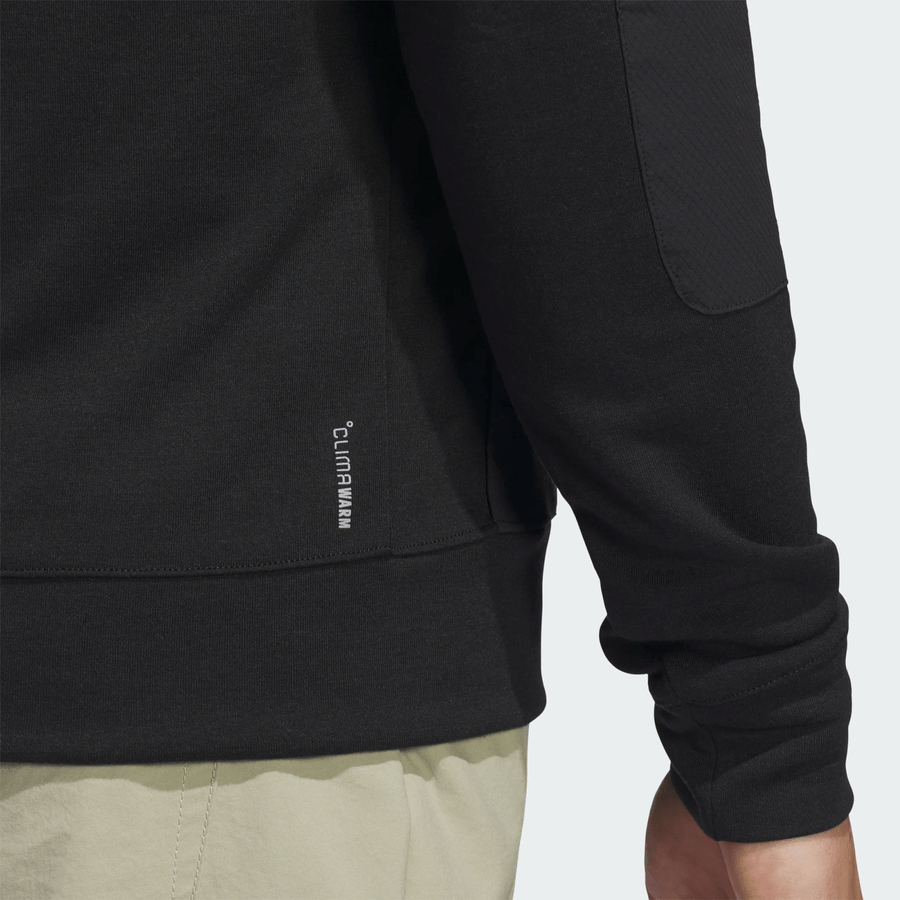 Adidas Ultimate365+ Course Control Hybrid Quarter-Zip Sweatshirt - Black
