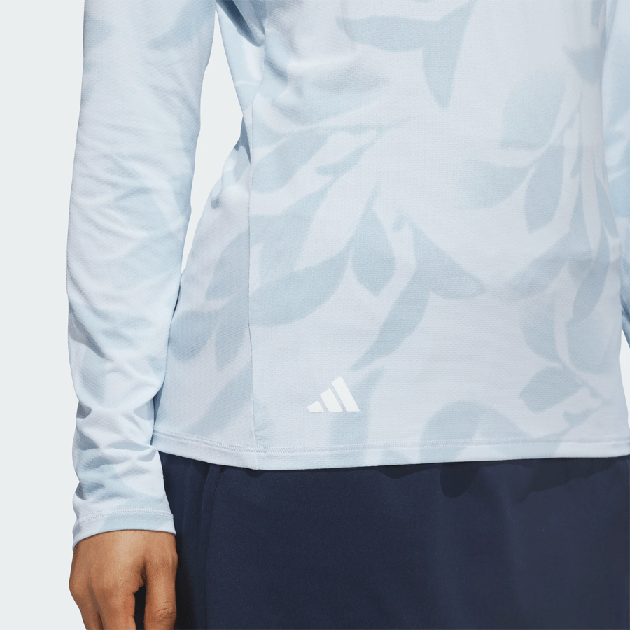 Adidas Ladies Ultimate365 Cool Feeling Printed Hoodie - Blue