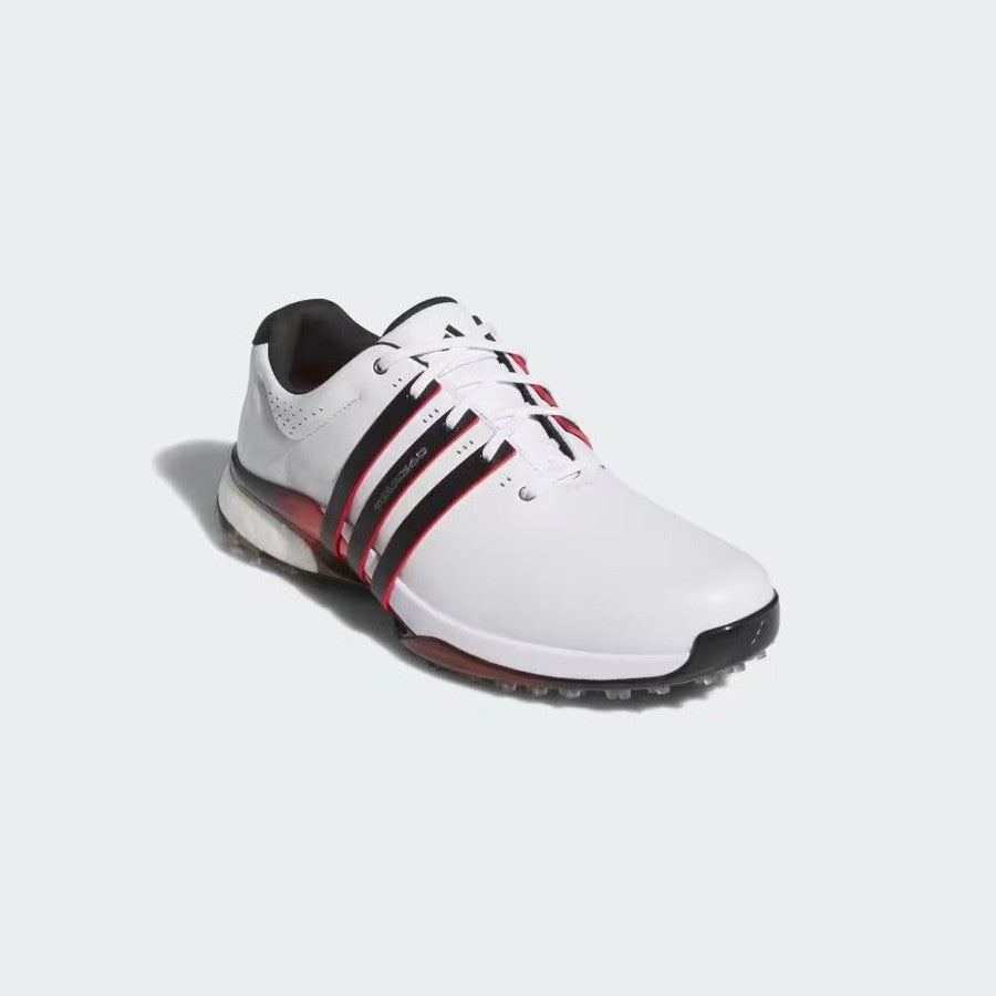 Adidas Tour360 25 Spikeless Golf Shoes - White/Red