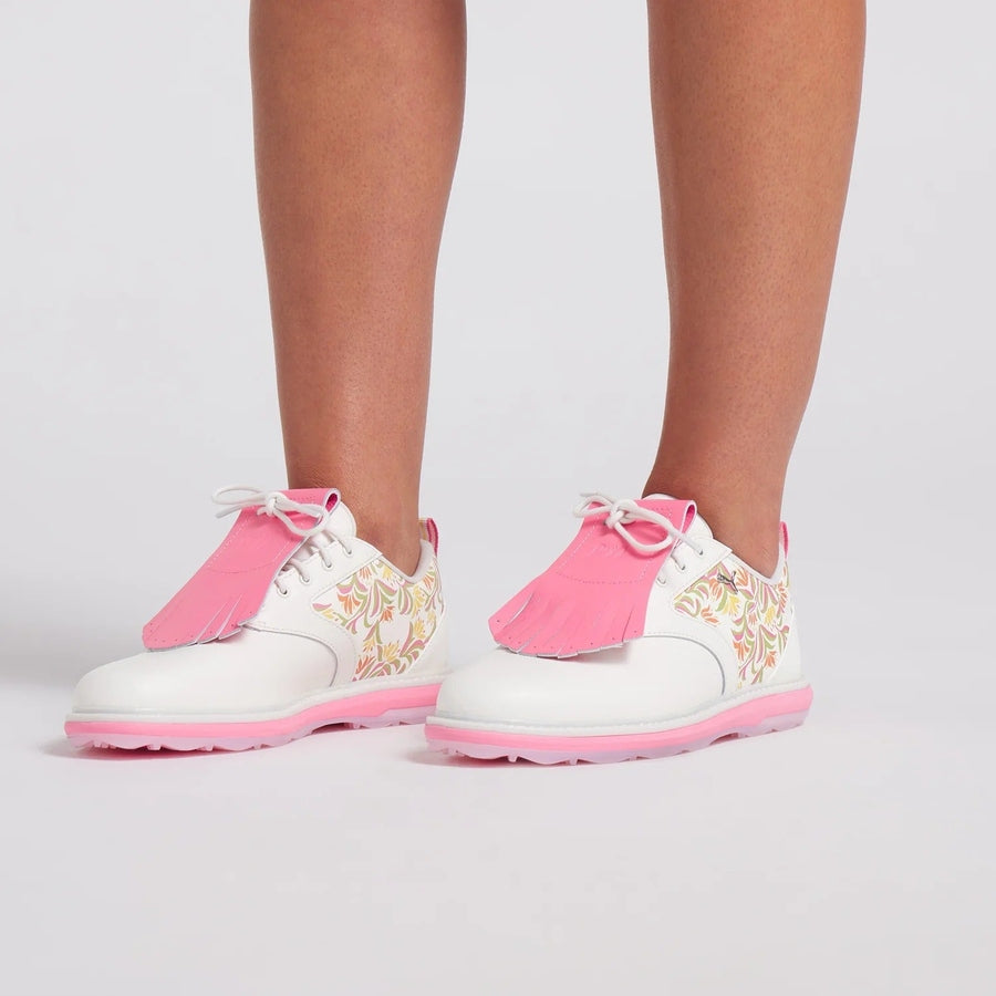 Puma Ladies Avant x Dani Dazey Spikeless Golf Shoes - White/Pink