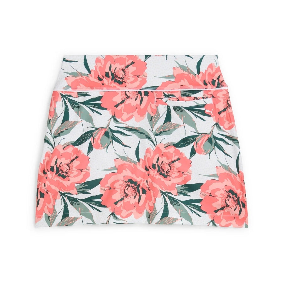 Puma Ladies Blake B-Game Golf Skirt - White/Peach