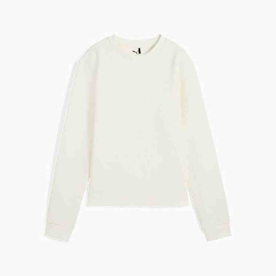 Puma Ladies Boulder Crew Golf Sweater - Off White
