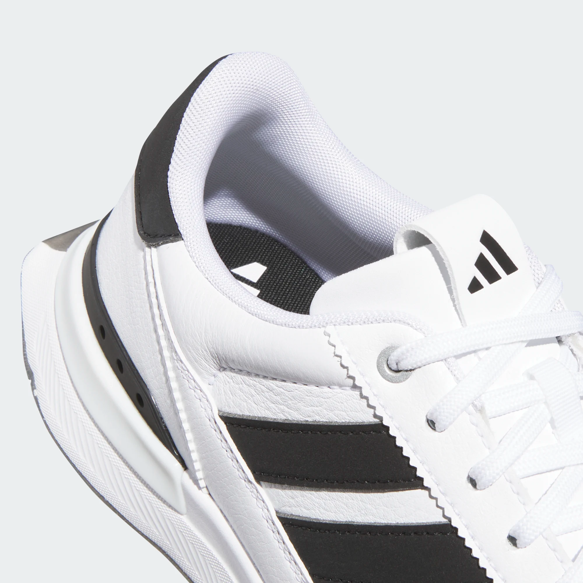 Adidas S2G 26 Leather Spikeless Golf Shoes - White/Black